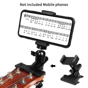 Guitar Bass Head Phone Holder Guitar Head Phone Clip Live Broadcast Bracket Clip Compatible Phones
