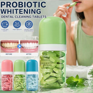 Probiotic Breath Freshening Teeth Cleaning Tablets Antibacterial Stain Remover Fresh Breath Oral Care Dental Tablets Clean Teeth Mouth Care