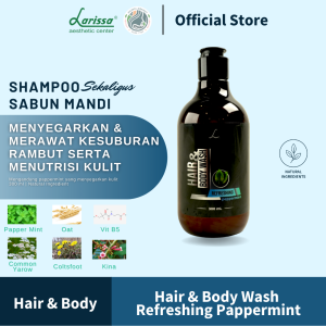 Larissa Men Series Hair & Body Wash Refreshing Peppermint - Sabun badan & Shampoo Pria