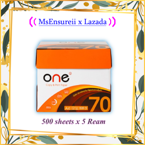 [ยกลัง] ONE Copy & Print Paper กระดาษถ่ายเอกสาร A4 70แกรม จำนวน 500 แผ่น/รีม (5รีม)