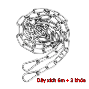 【FREESHIP】Dây Phơi Quần Áo Inox - Xích Inox Với Nhiều Kích Thước Và 2 Móc Ở 2 Đầu Xích Tiện Lợi