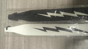Soft Leather Adjustable Guitar Strap Black Or White Cool Lightning Belt For Electric Guitar Acoustic Bass Guitarra 2 Colors2026