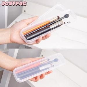 JCSYFAC Trang Điểm Bàn Chải Tổ Chức Trong Suốt Với Bìa Lông Mày Bút Chì Hộp Xách Tay Phụ Nữ Mỹ Phẩm Lưu Trữ Organizer Trang Điểm Công Cụ
