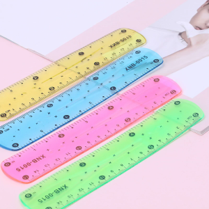 15cm Soft Clear Ruler Multicolor Flexible Straight Ruler Measuring Shatterproof Stationery for Student Prize Gift Party
