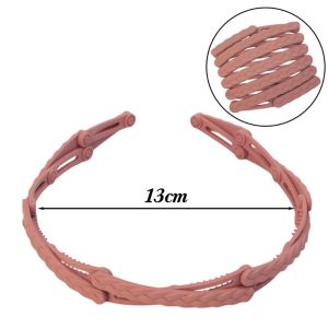 Portable Folding Ear of Wheat Hair Hoops Women Girls Elegant Non-Slip Headband Travel Extendable Hair Band Hair Accessories