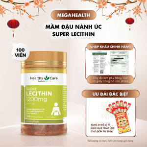Healthy Care Mầm đậu nành Lecithin 1200mg – Hỗ Trợ Gan Giảm Mỡ Máu – Hộp 100 Viên
