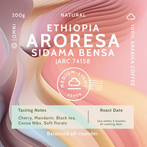 Cumulo Coffee - Ethiopian Sidama Bensa Medium-Roast Arabica Coffee Beans with Floral Flavors