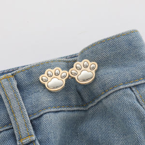 Cute Cat Paw Waist Buckle Pants Waist Button Adjustable Detachable Fixed Snap Fastener 1set ItemMart