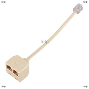 [COD] folp Điện thoại Splitter RJ11 6P4C 1 Nam để 2 Nữ adapter RJ11 để RJ11 separator Phụ kiện điện thoại
