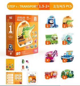 SG-TOI Kids Leveled Jigsaw Premium Puzzle Early Learning Educational Toys Step 0 to 8 with Online Stories Telling