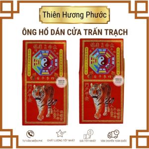 Phù điêu ông Hổ dán cửa
