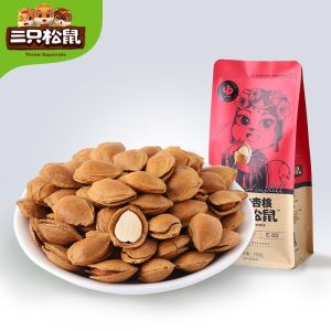 【Three Squirrels Little White Apricot Kernel 160g/Bag】Fresh Ginkgo Fruit Daily Nut Dried Fruit Milk Flavor【三只松鼠小白杏核160g/袋】白果新鲜银杏果每日坚果干果奶香味