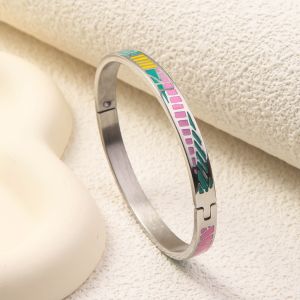 XINSU38 Stainless Steel Chinese Enamel Bracelet Chic Gold Color Womens Hand Bracelet Bangle on Hand Traditional Ethnic Flower Bangle Gifts for Women Girl