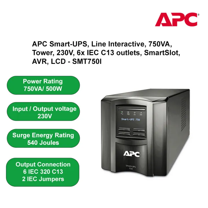 [PREORDER] APC Smart-UPS 750VA LCD 230V SMT750I-C - Black