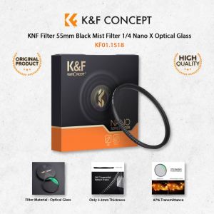 KNF Concept 55mm Lens Filter Nano-X Black Mist 1/4 Filter K&F Concept Camera