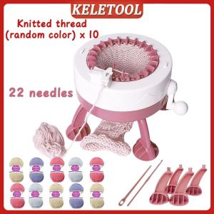 knitting machine Smart Weaving Loom Round Knitting Machines 48 Needle DIY Hand Weaving Loom for Hat Kids Toy
