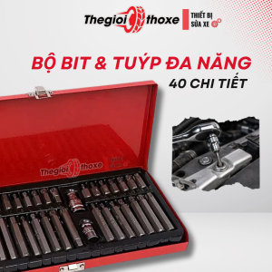 Bộ mũi vít Bắn Ốc 40 Chi Tiết – Dụng cụ tháo lắp ốc chuyên dụng cho ô tô xe máy - Thế Giới Thợ Xe
