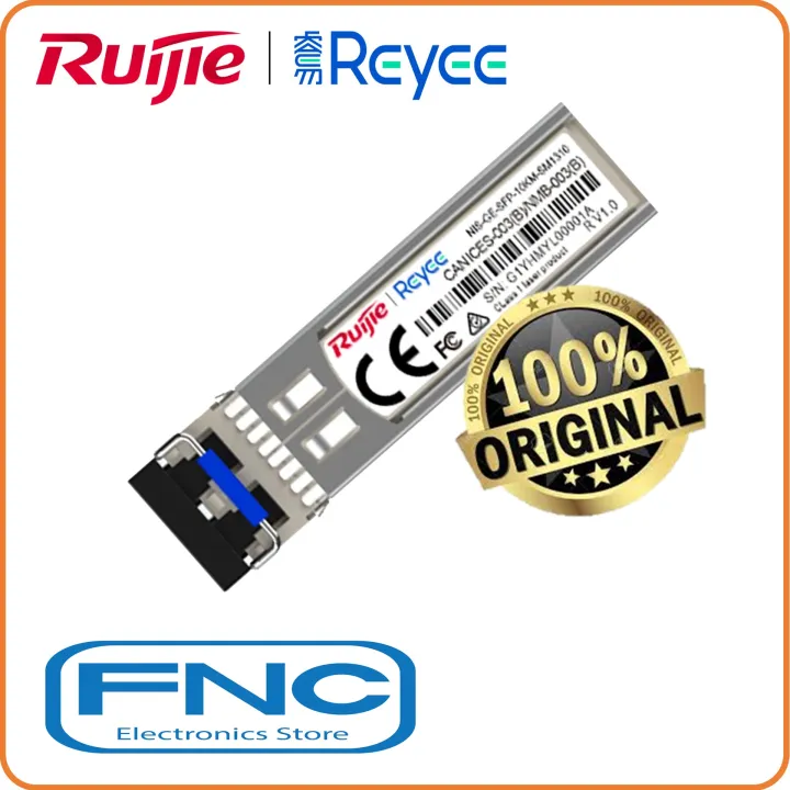 RUIJIE REYEE NIS-GE-SFP-10KM-SM1310 Network 1000BASE-LX mini GBIC (1310nm), 10km LC Single-Mode SFP Transceiver Module
