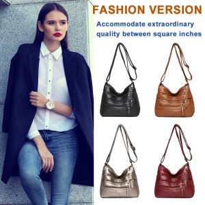 MOJOYCE Large Capacity Leather Mom Bag Multi-Pockets Women Shoulder Crossbody Bags