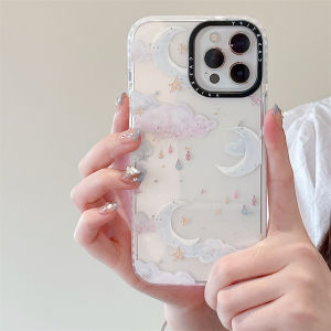 Tide brand High-end beautiful phone case for iphone 15 15pro 15promax 15plus 14 14pro 14promax 13 13pro 13promax Cartoon moon clouds INS cute style 12 12promax 11 Cartoon moon clouds INS cute style x xr xsmax Purple White 7plus 2 colors for girl women