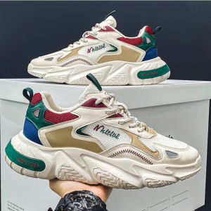 Mesh Mens Sneakers Comfortable Mens Vulcanized Shoes Lace Up Breathable Outdoor Running Shoes Autumn Men Tennis Shoes 2026 New