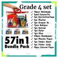 ERC Grade 4 - 57in1 Bundle Pack School Supplies Set | Notebook | Writing Pad | Sharpener | Eraser. 