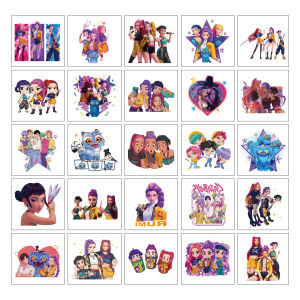 25pcs Kpop Demon Hunters Temporary Tattoos Removable Tattoo Stickers for Kids Goodie Bag Stuffers Party Supplies Decor