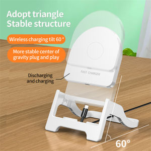 FLOVEME 15W Wireless Charger Stand Pad for Samsung S23 IPhone 14 Note 20 OPPO VIVO Realme One Plus Huawei Fast Charging Dock Station Phone Holder