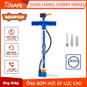 Bơm hơi dùng tay WADFOW ống bơm xe chất liệu thép bền áp suất cao đầu phù hợp với Schrader Presta Dunlop với đơn vị đôi Bar và PSI