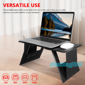 OutingSG®Multi-purpose Foldable Laptop/Computer Table Adjustable Desktop Angle with cup Holder