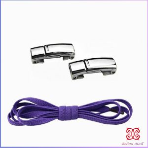 Boloni เชือกผูกรองเท้า แบบแม่เหล็ก ยืดหยุ่น ใช้งานง่าย สีพื้น จํานวน 1 คู่ Shoelace