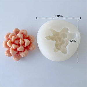 DIY Succulent Cactus Scented Candle Molds Cute Simulation Plant Silicone Mold Flower Plaster Soap Aromatpy Candle Making