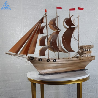 Miniatur kapal Pinisi 01 / Miniatur kapal laut / Hiasan dinding kamar