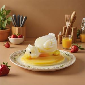 Cartoon 3D Lying Duck Shape Silicones Baking Mold Flexible Effortlessly Cleaning Suitable For Cakes Mousse And Candies