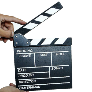Wooden Film Slate Clapper Board TV Movie Director Scene Slateboard Cut&Action Film Clapperboard