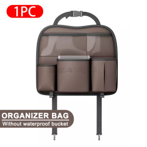 SEAMETAL Multi-functional Car Seat Back Storage Bag Tissue Holder Phone Container Hook Hanging Goods Car Organizer