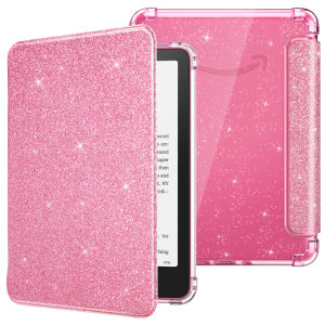 MoKo Case for All-new 7" Kindle Paperwhite 2024 12th Gen&Kindle Colorsoft Signature Edition 2024Ultra Clear Soft Flexible Glitter TPU Back Cover Light Shell with Auto Wake/Sleep  Protective Cove Case for Kindle