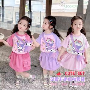 Setelan anak cewek model rok dress motif kuromi lucu usia 1-7 tahun terbaru - Fashion anak perempuan