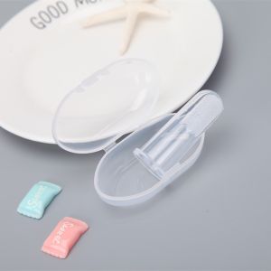 Kissdora Finger baby toothbrush soft silicone baby tongue brush for kids BPA free