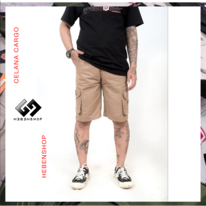 Celana Cargo / Celana Cargo Pendek Pria Polos