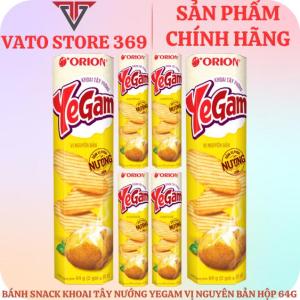 Bánh snack khoai tây nướng YEGAM vị nguyên bản hộp giấy 64g