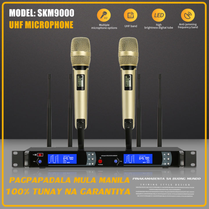 SKM9000 1 para sa 2 Wireless Microphone 2 Handheld Microphone True