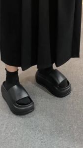 [Free Shipping] 9Cm WomenS Thick-Soled Slippers Summer 2025 New Style Height-Increasing For Vacation Outdoor Wear Summer Sandals For Going Out Student Style