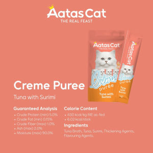 Aatas Cat - Creme Puree Cat Treat 14g Smooth Creamy Purée