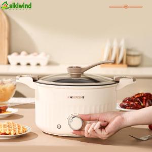Multi-Functional Integrated Electric Wok Stainless Steel Liner Cooking Non-Stick Pan for Ramen Noodles Pasta Egg Soup