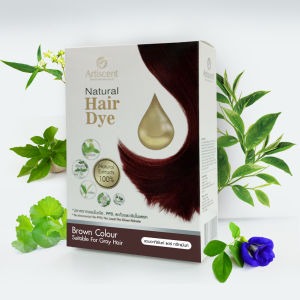 สมุนไพรปิดผมขาว แชมพูปิดผมขาว สีย้อมผม ลดปัญหาผมร่วง ยาย้อมผม Artiscent Natural Hair Dye ครีมปิดผมหงอก สีน้ำตาลธรรมชาติ ครีมย้อมผม ติดทนนาน ยาย้อมผม