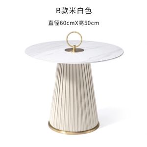 Coffee Table Combo Italian Light Luxury Simple Postmodern Creative Round Simple Tea Table Designer Cream Style Small Living Room