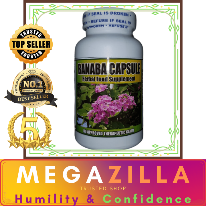 100% Pure Organic BANABA Capsule (500mg) 1-Bottle of 100capsules Herbal ...