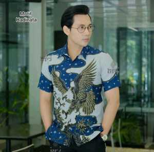 BATIK PUTRA JAWA Motif HADINATA Kemeja Batik Pria Slimfit Premium Bahan Katun Lapis Furing