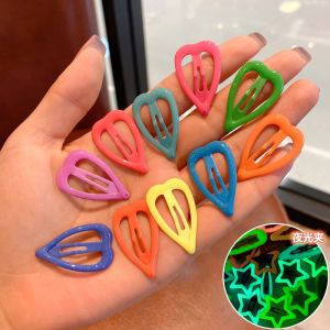 10ชิ้นกิ๊ปติดผมดาวส่องสว่างน่ารักสำหรับเด็กผู้หญิงทารกกิ๊บติดผมม้าสีเด็กขนมน่ารัก BB คลิป Headwear